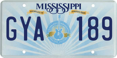 MS license plate GYA189