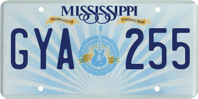 MS license plate GYA255
