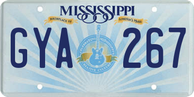 MS license plate GYA267
