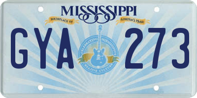 MS license plate GYA273