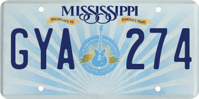 MS license plate GYA274