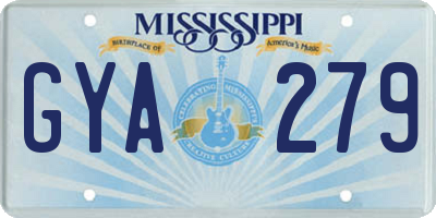 MS license plate GYA279