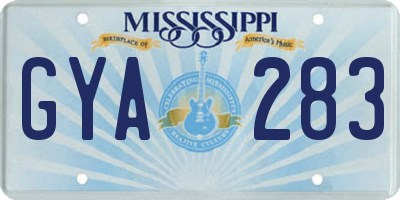 MS license plate GYA283