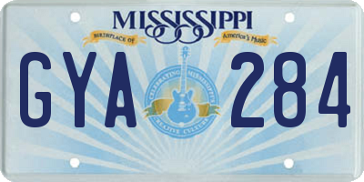 MS license plate GYA284