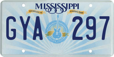 MS license plate GYA297
