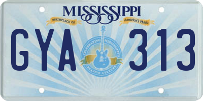 MS license plate GYA313