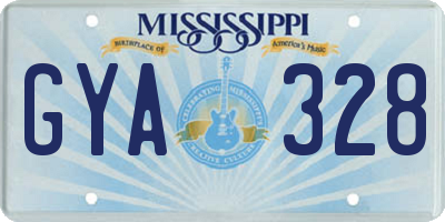 MS license plate GYA328