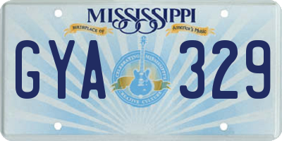 MS license plate GYA329