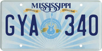 MS license plate GYA340
