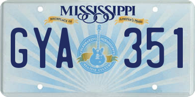 MS license plate GYA351