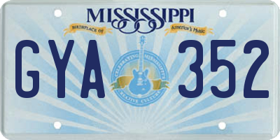 MS license plate GYA352