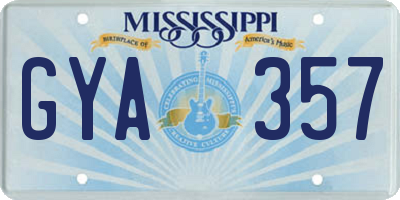 MS license plate GYA357
