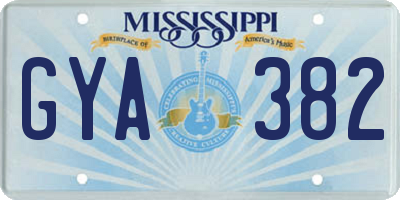MS license plate GYA382