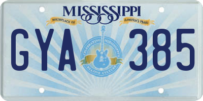 MS license plate GYA385