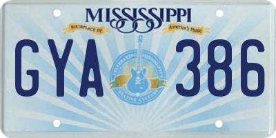 MS license plate GYA386