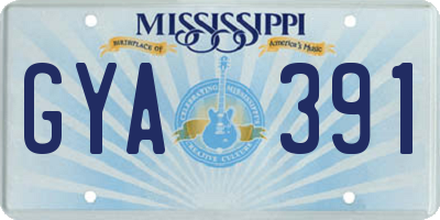 MS license plate GYA391