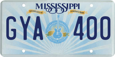 MS license plate GYA400