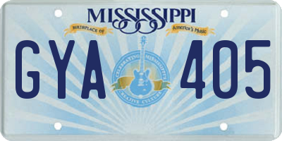 MS license plate GYA405
