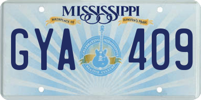 MS license plate GYA409
