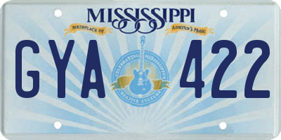 MS license plate GYA422