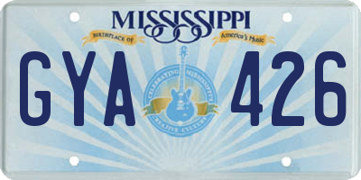 MS license plate GYA426