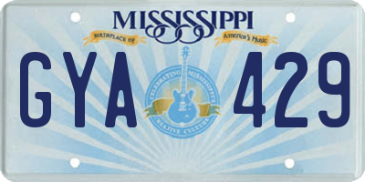 MS license plate GYA429