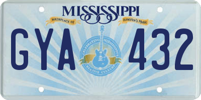 MS license plate GYA432
