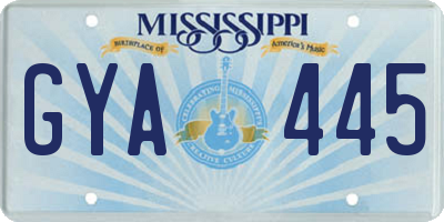 MS license plate GYA445
