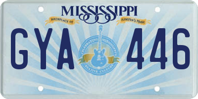 MS license plate GYA446