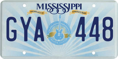 MS license plate GYA448