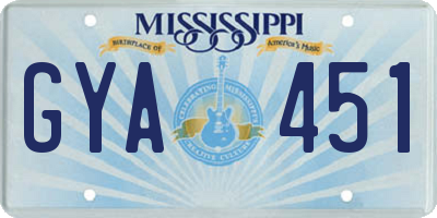 MS license plate GYA451