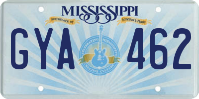 MS license plate GYA462
