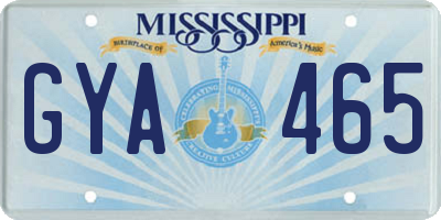 MS license plate GYA465