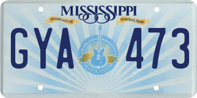 MS license plate GYA473