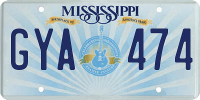 MS license plate GYA474