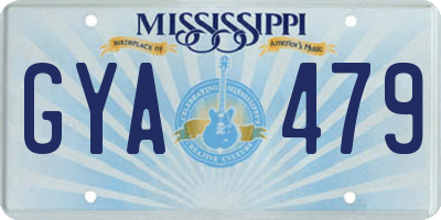 MS license plate GYA479