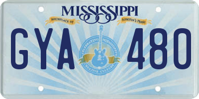 MS license plate GYA480
