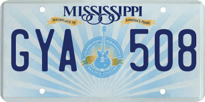 MS license plate GYA508