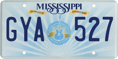 MS license plate GYA527