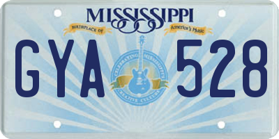 MS license plate GYA528