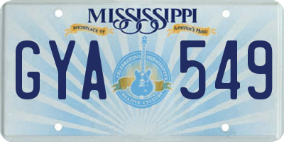 MS license plate GYA549