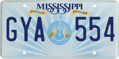 MS license plate GYA554