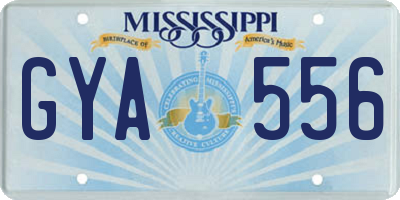 MS license plate GYA556