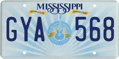 MS license plate GYA568