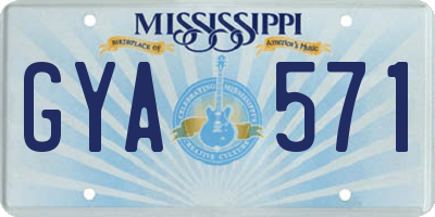 MS license plate GYA571