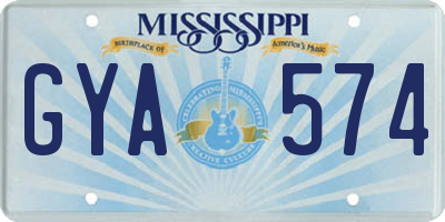 MS license plate GYA574