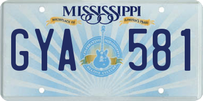 MS license plate GYA581