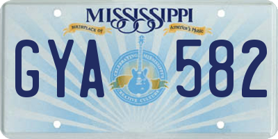 MS license plate GYA582