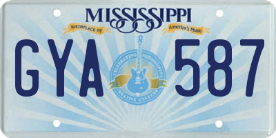 MS license plate GYA587