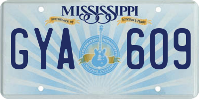 MS license plate GYA609